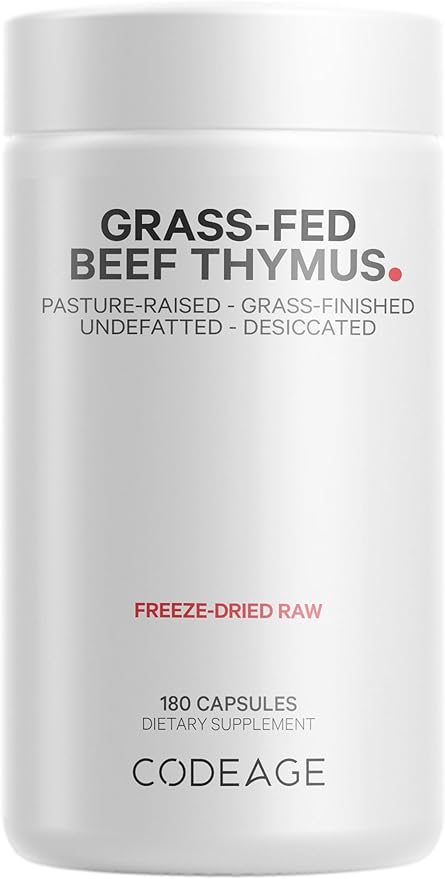 Codeage Grass Fed Beef Thymus Supplement Superfood